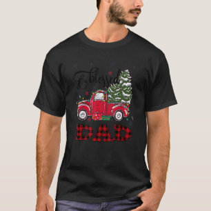 Blessed Dad Christmas Family Lights Truck Red Tr T-Shirt