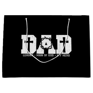 Blessed Dad Daddy Cross Christian Religious Father Large Gift Bag
