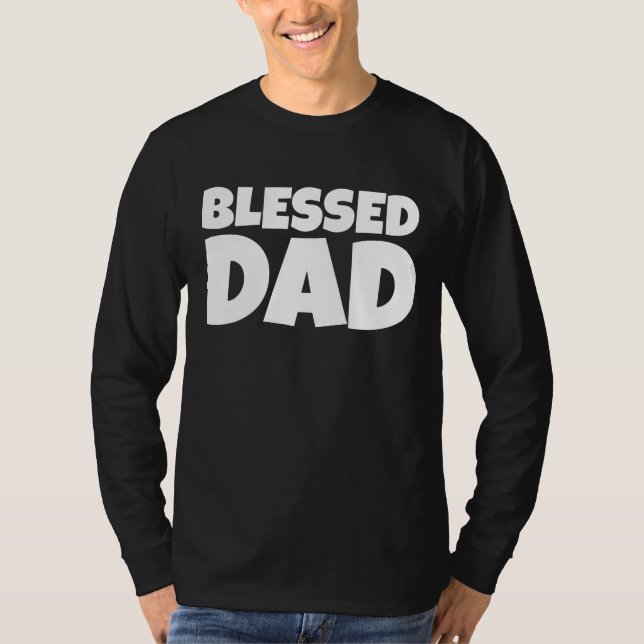 BLESSED DAD dark T-shirts (Front)