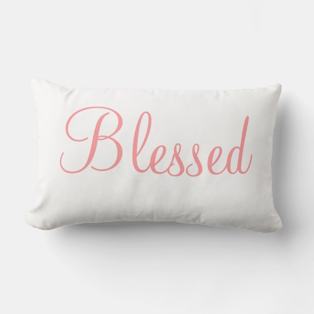 Blessed Decorative Bedroom Accent Pillow (Front)