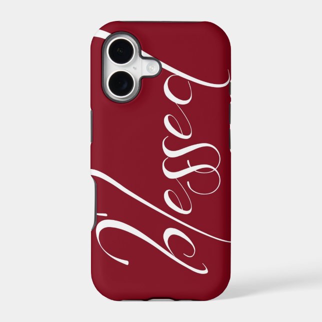 Blessed Deep Red Statement iPhone 5s Case (Back)
