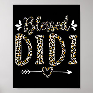 Blessed didi grandma grandmother cute leopard poster
