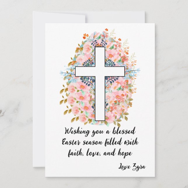 Blessed Easter Card with Customisable Message (Front)