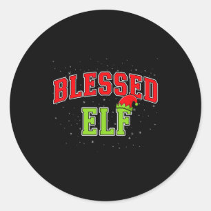 Blessed Elf Christmas Family Matching Group Xmas  Classic Round Sticker