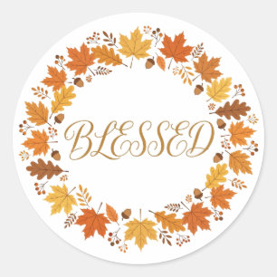 Blessed Fall Wreath Sticker