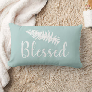 Blessed Fern Plant Leaf Throw Pillow
