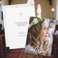 Blessed First Holy Communion Photo Thank you