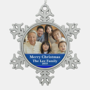 Blessed First Home Christmas Nativity Scene Snowflake Pewter Christmas Ornament