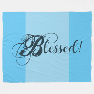 Blessed! Fleece Blanket (Blue)