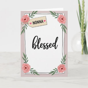 Blessed Floral Nonna Card
