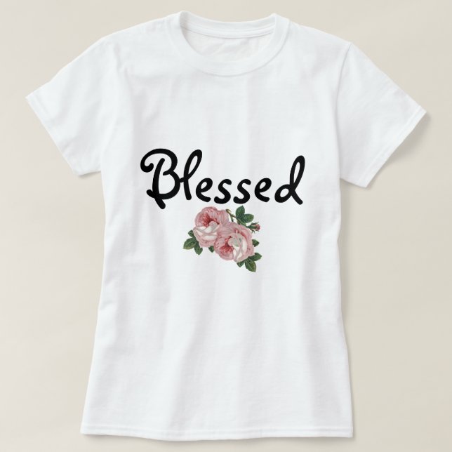 Blessed Floral T-Shirt (Design Front)