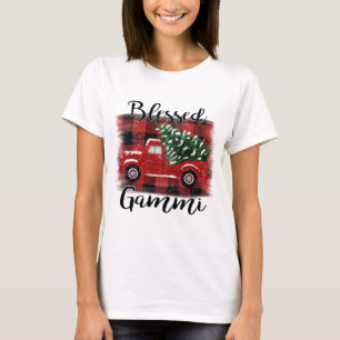Blessed Gammi Red Truck Vintage Christmas Tree T-Shirt