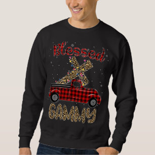 Blessed Gammy Christmas Red Truck Plaid Colour Fam Sweatshirt
