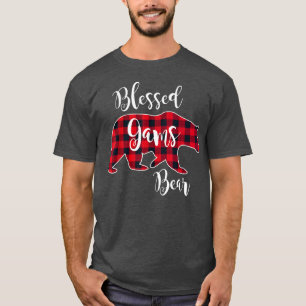Blessed Gams Bear Red Buffalo Check Plaid Fun Gran T-Shirt