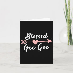 Blessed Gee-gee Arrow Heart Love Cute Funny Geegee Card