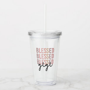 Blessed Gigi Gifts for Gigi Grandma Acrylic Tumbler