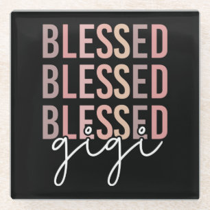 Blessed Gigi Gifts for Gigi Grandma Glass Coaster