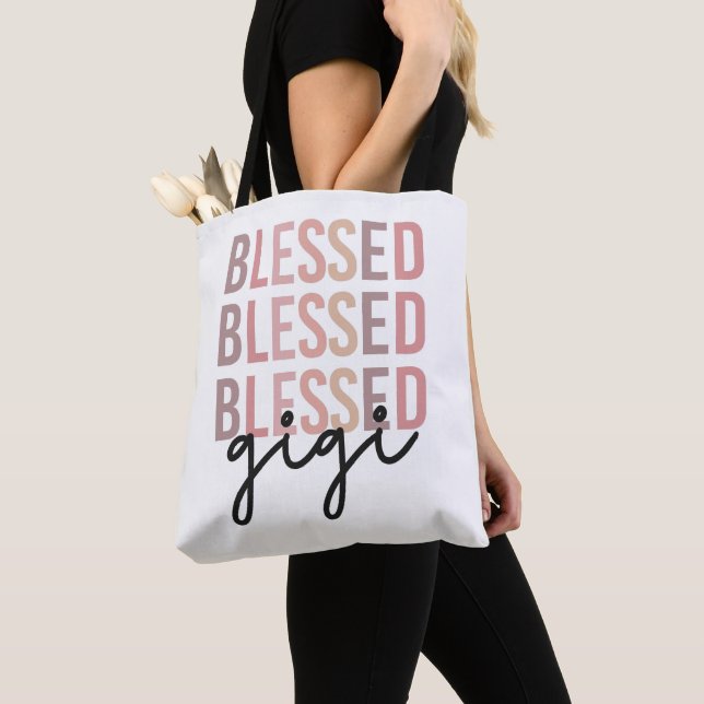 Blessed Gigi | Gifts for Gigi Grandma Tote Bag (Close Up)