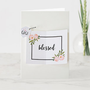 Blessed Gigi Message Pink Card