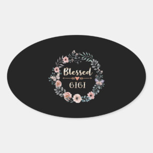 Blessed Gigi Thanksgiving Birthday Gift Oval Sticker