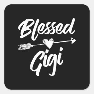 Blessed Gigi Thanksgiving - Funny Grandmor Gift Square Sticker
