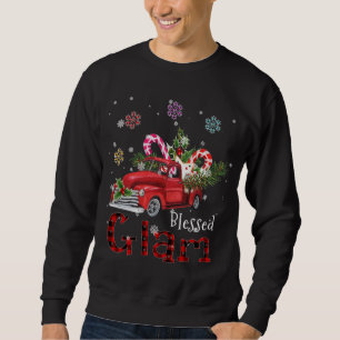 Blessed Glam Christmas Red Truck Gift For Grandma Sweatshirt