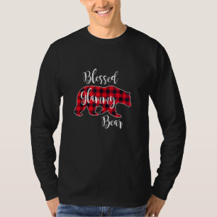 Blessed Glammy Bear Red Buffalo Check Plaid Grandm T-Shirt