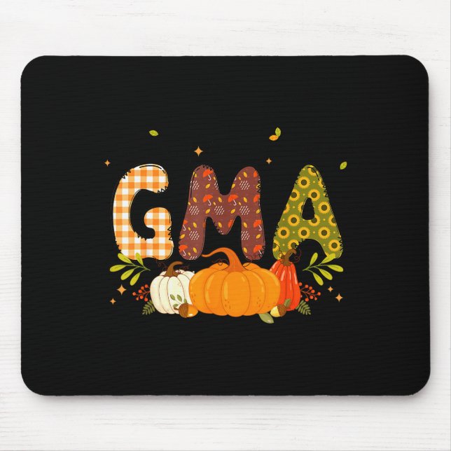 Blessed Gma Pumpkin Fall Autumn Thanksgiving Mom W Mouse Pad (Front)