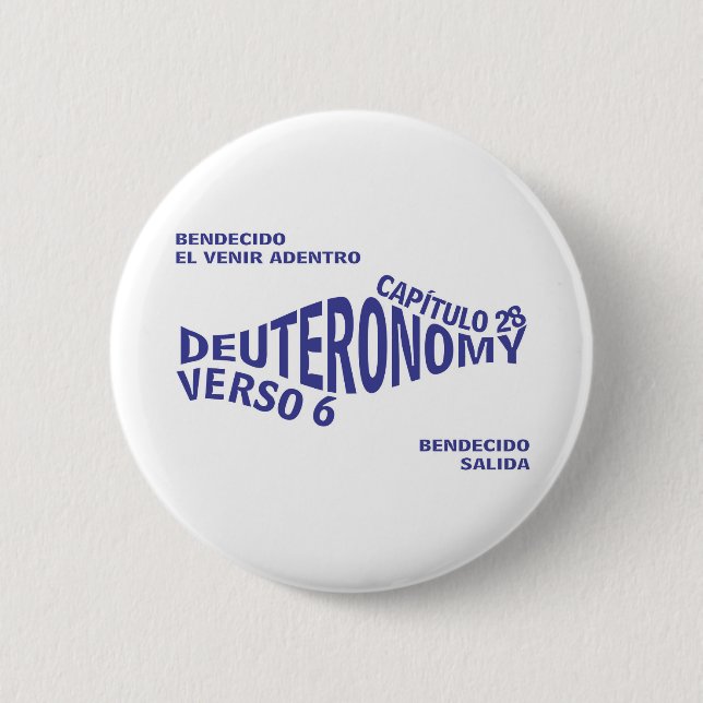Blessed Going&Coming Eng 6 Cm Round Badge (Front)