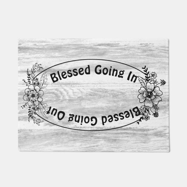 Blessed Going In Blessed Going Out Christian Doormat (Front)