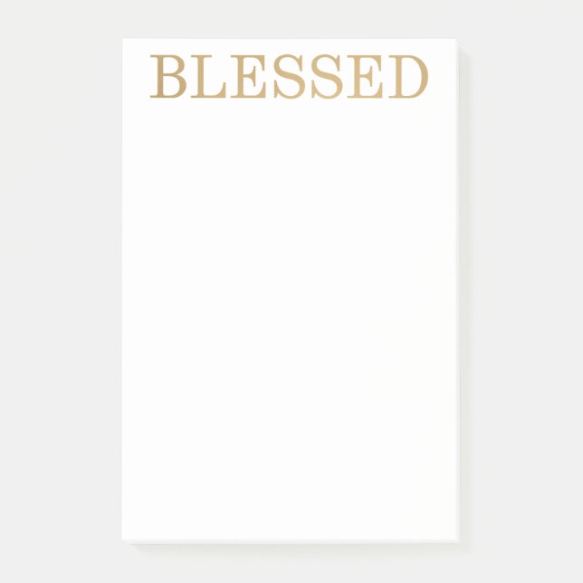 Blessed Gold Post-it Notes (Front)