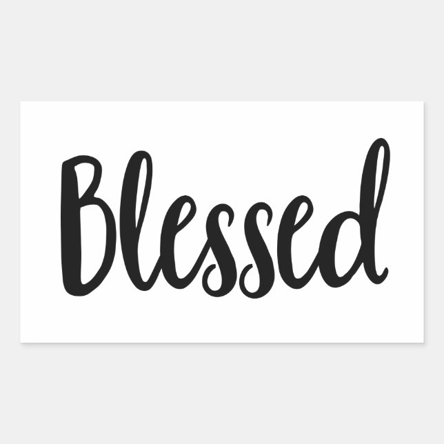 Blessed Gospel Graphics Aesthetic Christian Quotes Rectangular Sticker (Front)