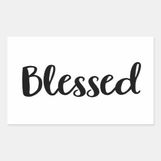 Blessed Gospel Graphics Aesthetic Christian Quotes Rectangular Sticker