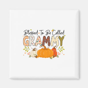 Blessed Grammy Pumpkin Fall Autumn Thanksgiving Mo Magnet