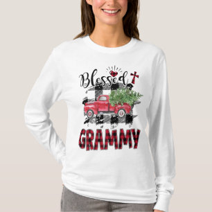 Blessed Grammy Red-plaid Christmas T-Shirt