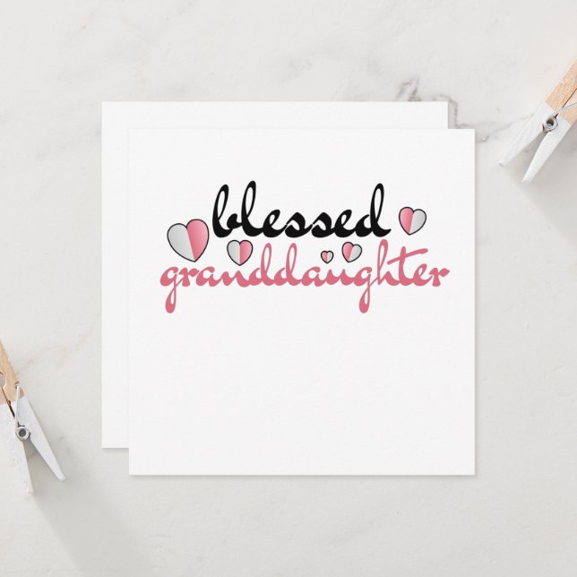 Blessed granddaughter of my lovely grandparents invitation (Front/Back In Situ)