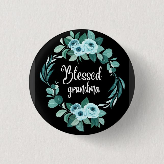 Blessed grandma 3 cm round badge (Front)