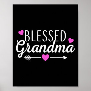 Blessed Grandma For Cute Grandmother Women Mothers Poster