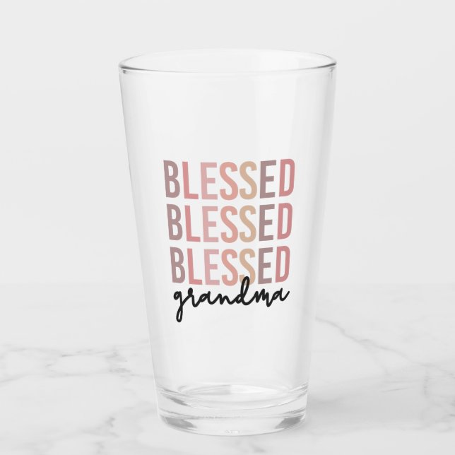 Blessed Grandma | Gifts for Grandma Glass (Front)