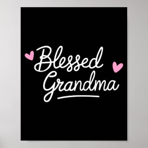 Blessed grandma shirt women grandmother mothers da poster