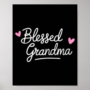 Blessed grandma shirt women grandmother mothers da poster
