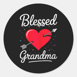 Blessed grandma shirt women happy mothers day classic round sticker