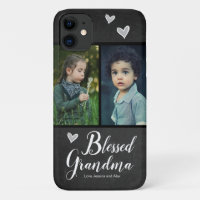 Blessed Grandma Two Photo Chalkboard