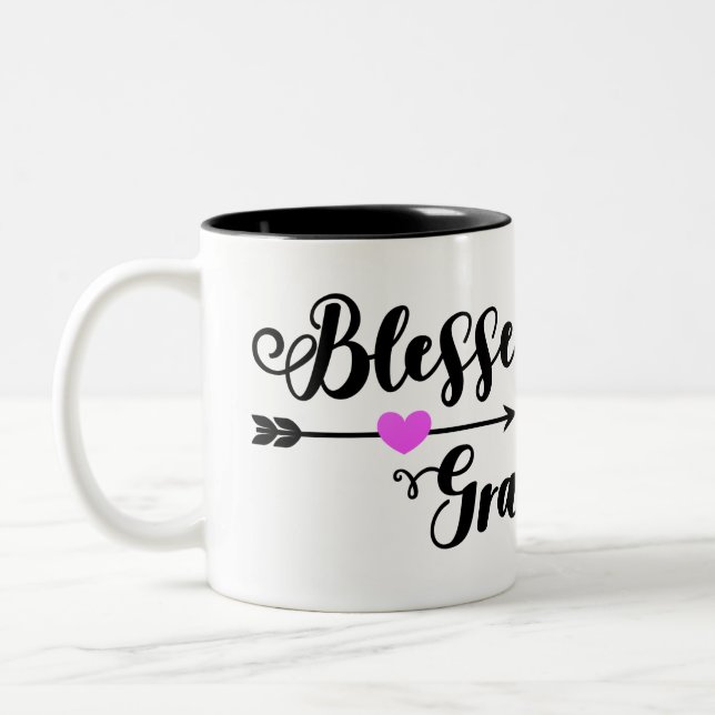 Blessed Grandma Two-Tone Coffee Mug (Left)