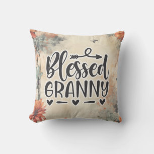 Blessed Granny Garden Floral Cushion