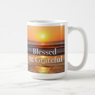 Blessed & Grateful Sunset in Portugal Mug