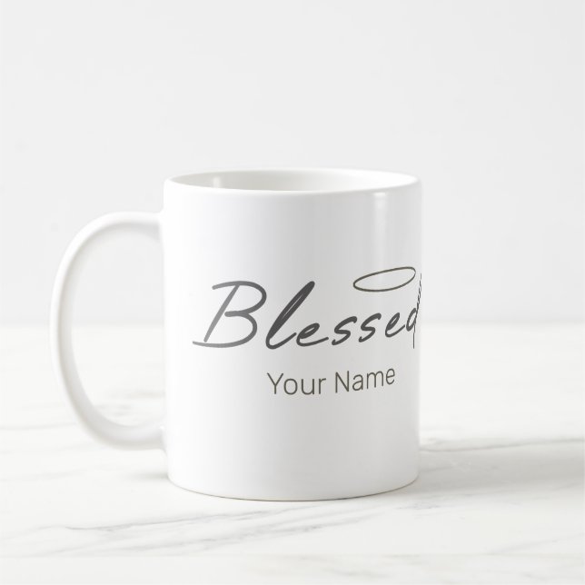 Blessed Halo Religious Design For Christian Gift Coffee Mug (Left)