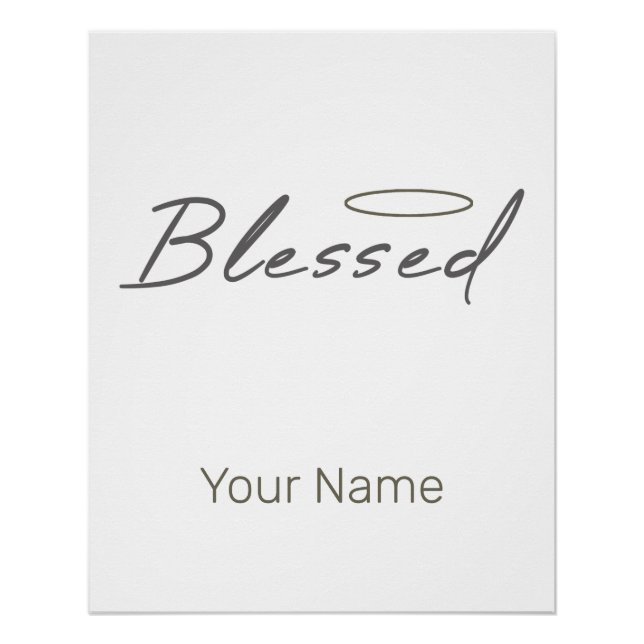 Blessed Halo Religious Design For Christian Gift Poster (Front)