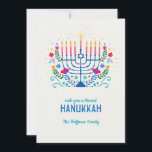 Blessed Hanukkah Flat Holiday Card<br><div class="desc">Send everyone a Hanukkah greeting with this charming, hand-drawn holiday card. (Image by pikisuperstar on Freepik). The card is easy to customise with your wording, font and font colour. Not exactly what you're looking for? All our products can be custom designed to meet your needs at no extra charge. Simply...</div>