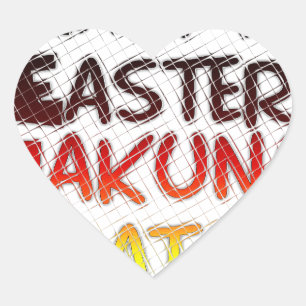 Blessed Happy Easter Hakuna Matata Holiday Season Heart Sticker